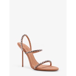 Lidia satin sandals with crystal detail