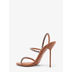 Lidia satin sandals with crystal detail