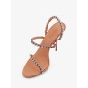 Lidia satin sandals with crystal detail
