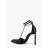 Python-effect leather pumps