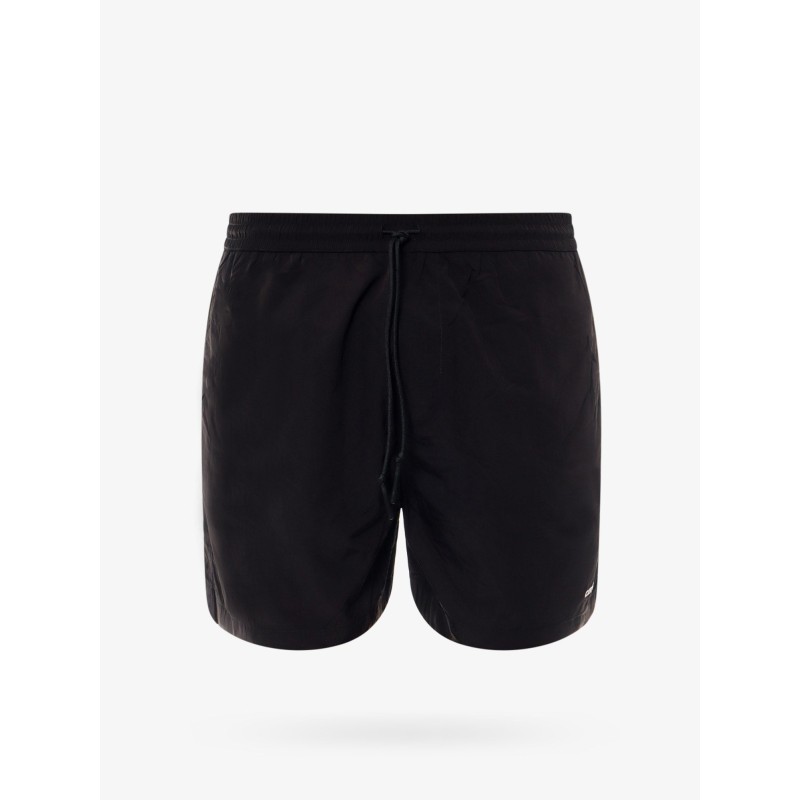 Nylon swim trunk with embroidered logo