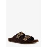 Urchin suede and synthetic fabric sandals