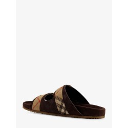 Urchin suede and synthetic fabric sandals
