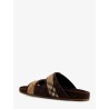 Urchin suede and synthetic fabric sandals