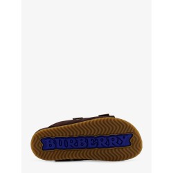 Urchin suede and synthetic fabric sandals