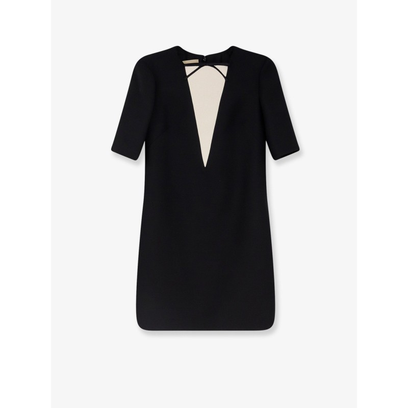 Virgin wool and silk mini dress