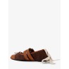 Canvas and leather blend ballerinas