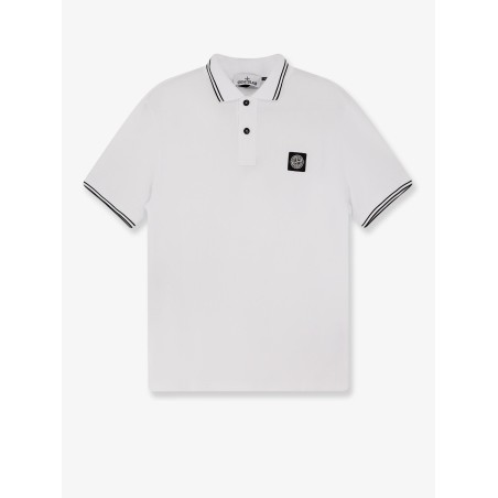 Stretch organic cotton polo shirt