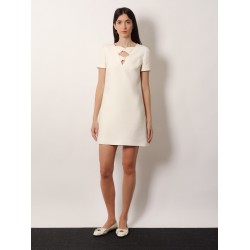 Virgin wool and silk mini dress