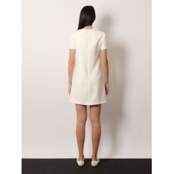 Virgin wool and silk mini dress