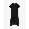 Cotton dress with pleated details
