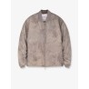 Minimal printed fabric bomber