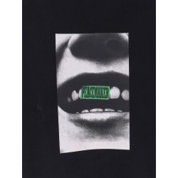 Loose Fit Crewneck Smile Print Sweatshirt