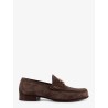 Suede loafers with metal VLogo Signature