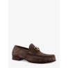 Suede loafers with metal VLogo Signature