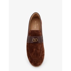 Suede espadrilles with VLogo Signature