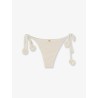 Nylon bikini bottoms with floral detail