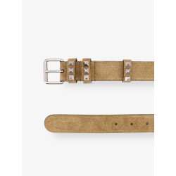 Flaneuse suede belt with iconic studs