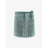 Viscose blend and sequin mini skirt
