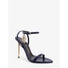 Laminated leather sandals with iconic padlock