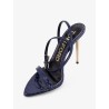 Laminated leather sandals with iconic padlock
