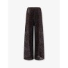 Viscose blend trousers with chevron pattern