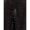 Viscose blend trousers with chevron pattern
