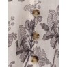 Short cotton dress with floral pattern