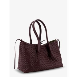 Pinacoteca leather handbag with Intrecciato motif