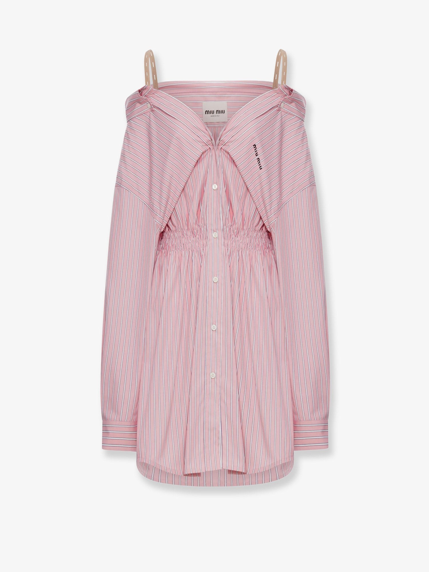 Striped cotton shirt dress