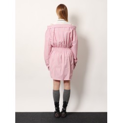 Striped cotton shirt dress