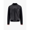 Leather and wool jacket