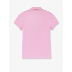 Cotton blend polo with embroidered logo