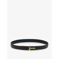 Reversible hammered leather belt