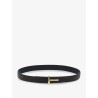Reversible hammered leather belt