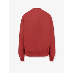 Cotton blend sweater with embroidered logo on the front