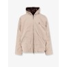 Cotton blend jacket with embroidered logo on the front
