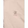 Cotton blend jacket with embroidered logo on the front