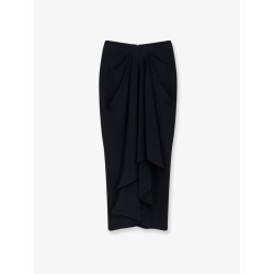 Draped midi skirt