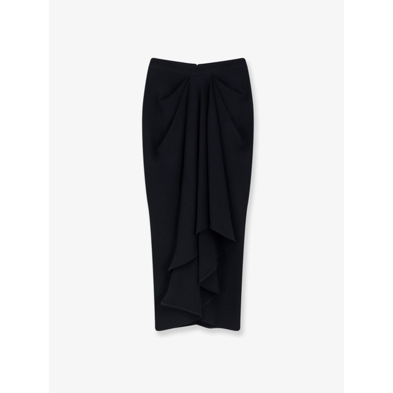 Draped midi skirt