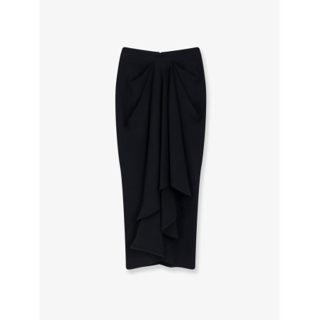 Draped midi skirt