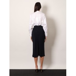 Draped midi skirt