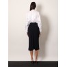 Draped midi skirt