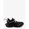 Track mesh sneakers with double laces