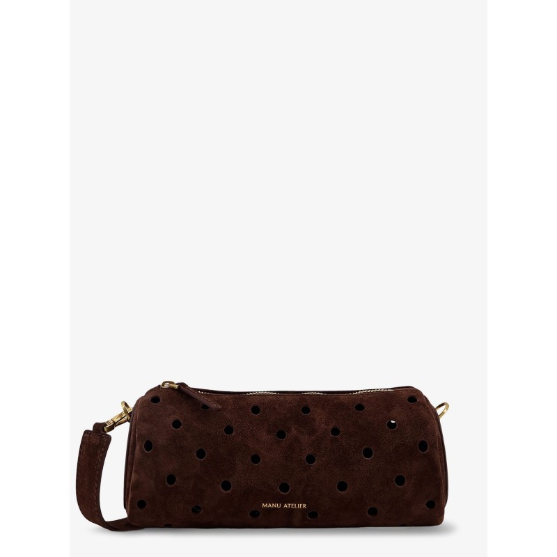 Mini Cylinder suede crossbody bag