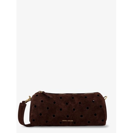 Mini Cylinder suede crossbody bag