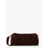Mini Cylinder suede crossbody bag