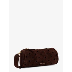 Mini Cylinder suede crossbody bag