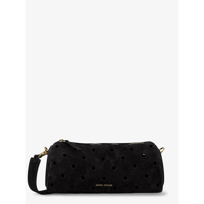 Mini Cylinder suede crossbody bag
