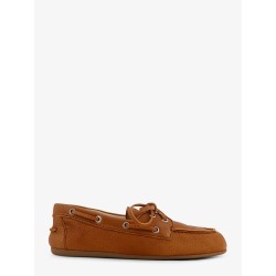 Vintage effect leather loafers
